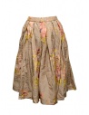 Casey Casey gonna midi in lino beige a fiori rosa e giallishop online gonne donna