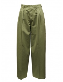 Pantaloni donna online: Cellar Door Frida ampi pantaloni verdi con le pinces