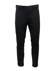 Mens trousers online: Cellar Door Paloma black classic slim fit trousers