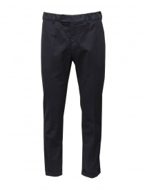 Mens trousers online: Cellar Door Paloma casual slim trousers in maritime blue