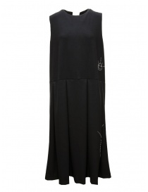 Womens dresses online: Maria Turri black sleeveless dress with suns