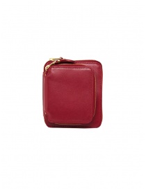 Comme des Garçons portafogli quadrato rosso con tasca esterna SA2100OP SA2100OP RED