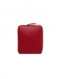 Comme des Garçons portafogli quadrato rosso con tasca esterna SA2100OP prezzo