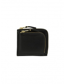 Comme des Garçons SA3100OP black leather purse with outside pocket SA3100OP BLACK