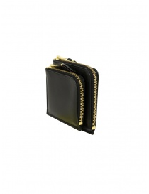 Comme des Garçons SA3100OP black leather purse with outside pocket buy online