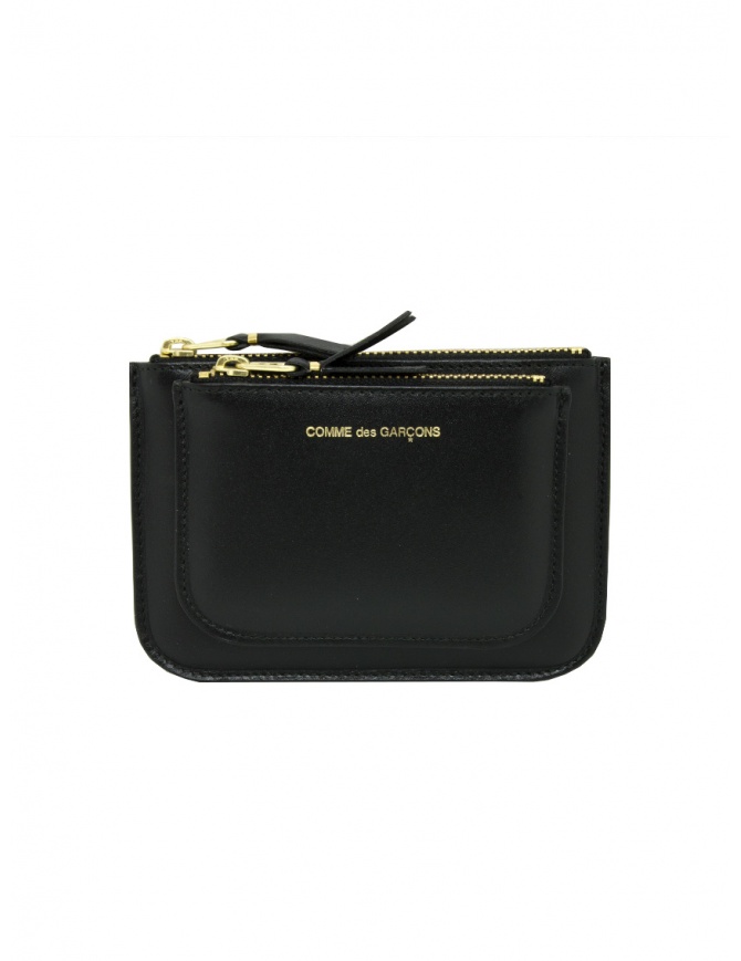 Comme des Garçons SA8100OP outside pocket black rectangular purse SA8100OP BLACK wallets online shopping