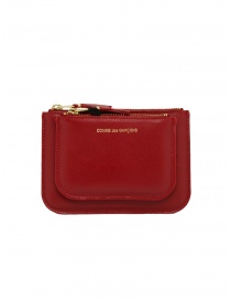 Comme des Garçons SA8100OP red pouch purse with external pocket online