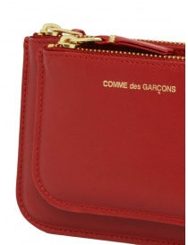 Comme des Garçons SA8100OP portamonete a busta rosso con tasca esterna portafogli acquista online