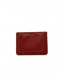Comme des Garçons SA5100OP red leather pouch with external pocket SA5100OP RED