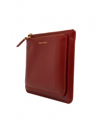 Comme des Garçons SA5100OP red leather pouch with external pocket buy online