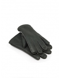 Gloves online: Parajumpers Shearling graphite blue lined leather gloves