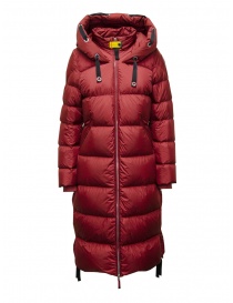 Womens jackets online: Parajumpers Panda extra long red down jacket