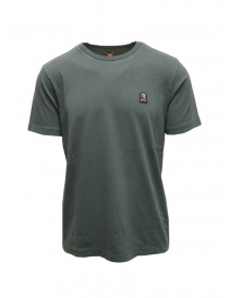Mens t shirts online: Parajumpers Patch green t-shirt with front logo patch