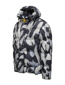 Parajumpers Cloud PR grey and avio blue butterfly print down jacket