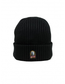 Hats and caps online: Parajumpers Rib beanie in black merino wool
