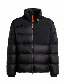 Parajumpers Gover black down jacket with elasticated inserts PMPUEO01 GOVER BLACK order online