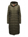 Parajumpers Omega extra long down jacket in olive green buy online PWPUSL37 OMEGA TAGGIA OLIVE