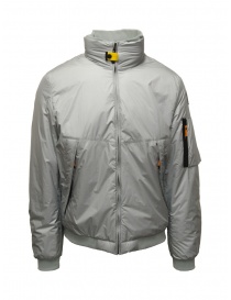 Mens jackets online: Parajumpers Laid light grey padded bomber jacket