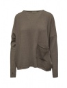 Ma'ry'ya pullover in lana taupe con tasca frontale acquista online YLK061 B3TAUPE