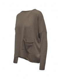 Ma'ry'ya taupe wool pullover with front pocket buy online