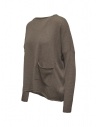 Ma'ry'ya pullover in lana taupe con tasca frontaleshop online maglieria donna