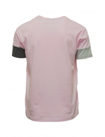 QBISM Pink T-shirt with blue denim front band price