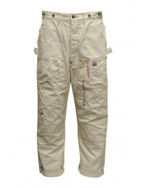Mens trousers online: Kapital white multi-pocket pants