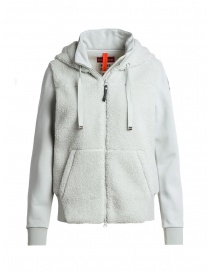 Womens jackets online: Parajumpers Moegi white plush hoodie