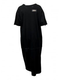 QBISM black off-the-shoulder hem long dress