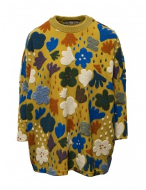 M.&Kyoko mustard sweater with large colored flowers BCA01499WA MUSTARD 22 order online