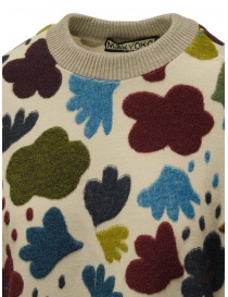 M.&Kyoko beige sweater with large colored flowers buy online