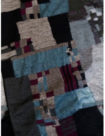 M.&Kyoko sciarpa sottile in lana patchwork nera
