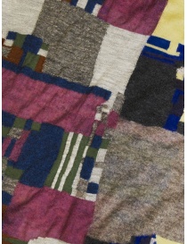 M.&Kioko sciarpa patchwork grigia in lana sottile