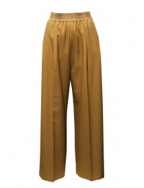 Womens trousers online: Stockholm Surfboard Club Elaine beige wide leg trousers