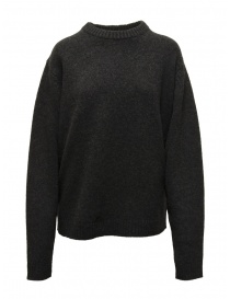 Women s knitwear online: Stockholm Surfboard Club black pullover with logo writing