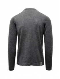 Monobi Jersey Stitch grey thin cashmere sweater