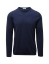 Monobi Wholegarment maglia in cotone e cashmere blu acquista online 13644515 NAVY MEL. 6