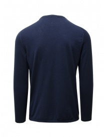Monobi Wholegarment maglia in cotone e cashmere blu prezzo