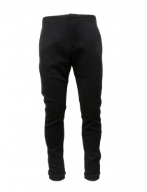 Mens trousers online: Label Under Construction XY Axis black cotton and cashmere pants