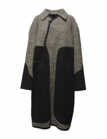 Cappotti donna online: Commun's cappotto principe di Galles con pannelli neri