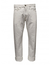 Mens jeans online: Japan Blue Jeans Circle straight white jeans