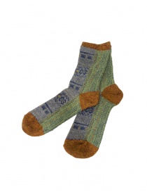 Kapital Fair Isle grey socks with ethnic pattern EK-1460 GRAY order online