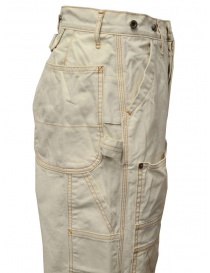 Kapital Lumber pantaloni multitasche in canvas bianco acquista online prezzo