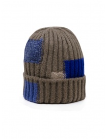 Cappelli online: Kapital berretto grigio in lana effetto patchwork