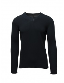 Men s knitwear online: Label Under Construction blue cotton long-sleeved sweater
