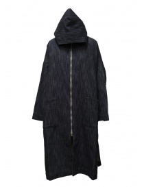 Womens coats online: Dune_ Blue/grey reversible hooded denim coat