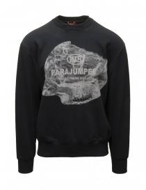 Parajumpers Corones black sweatshirt with mountain print PMFLMZ01 CORONES BLACK 0541 order online