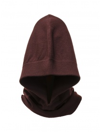 Hats and caps online: Dune_ Burgundy cashmere balaclava hood