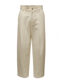 Womens trousers online: Dune_ Ivory white cotton trousers