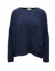 Ma'ry'ya sweater in mid-blue cotton with pocket online